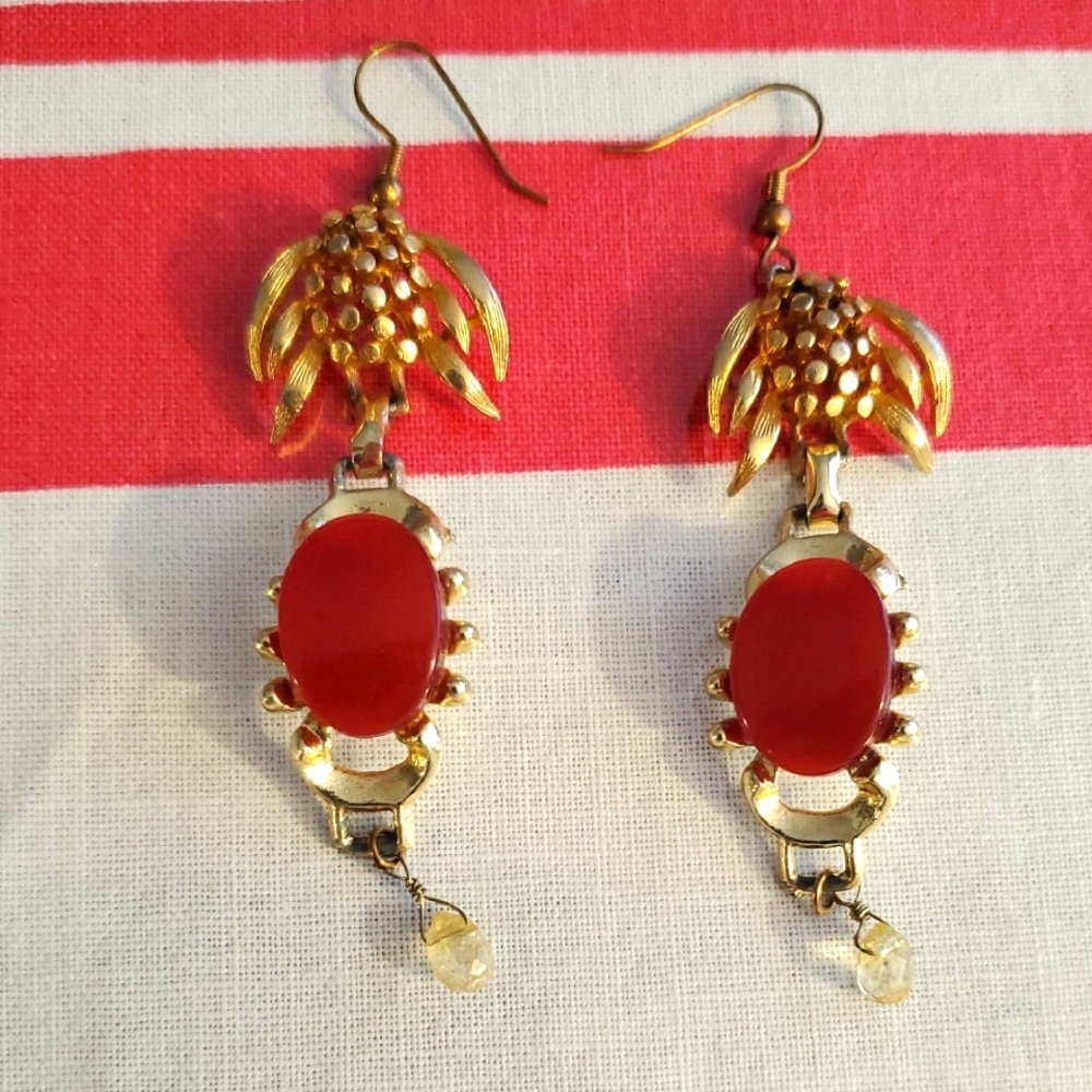 Designer Earrings Made From Vintage Parts